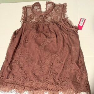 Lace mauve tank women’s size L